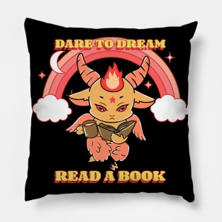 DARE TO DREAM READ A BOOK Absurdist Pillow