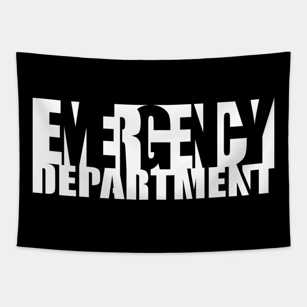 Emergency Department Word Art Tapestry by LaughingCoyote