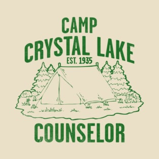 Camp Crystal Lake // green solid style T-Shirt