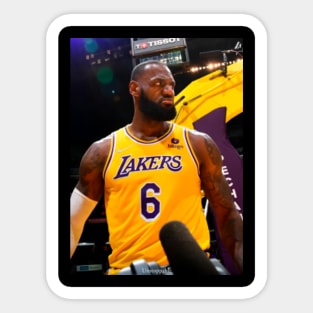 Lebron James Jersey Sticker for Sale by WalkDesigns