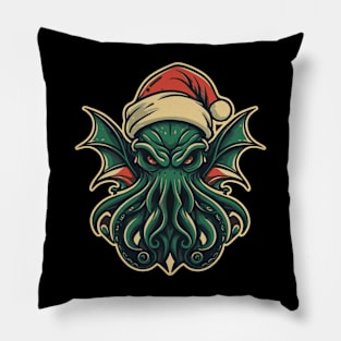 A Portrait of Christmas Cthulhu #4 Pillow