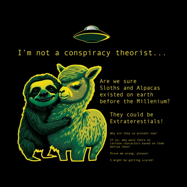 Conspiracy Sloth and Alpaca by Mufang