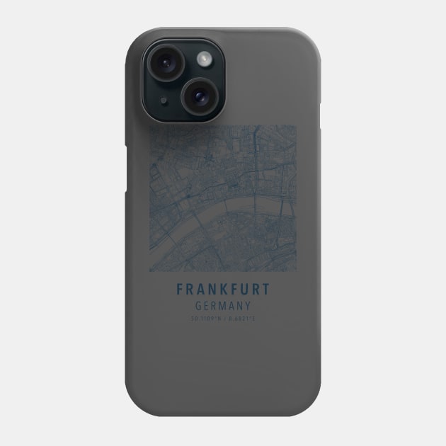 frankfurt simple map Phone Case by boy cartograph