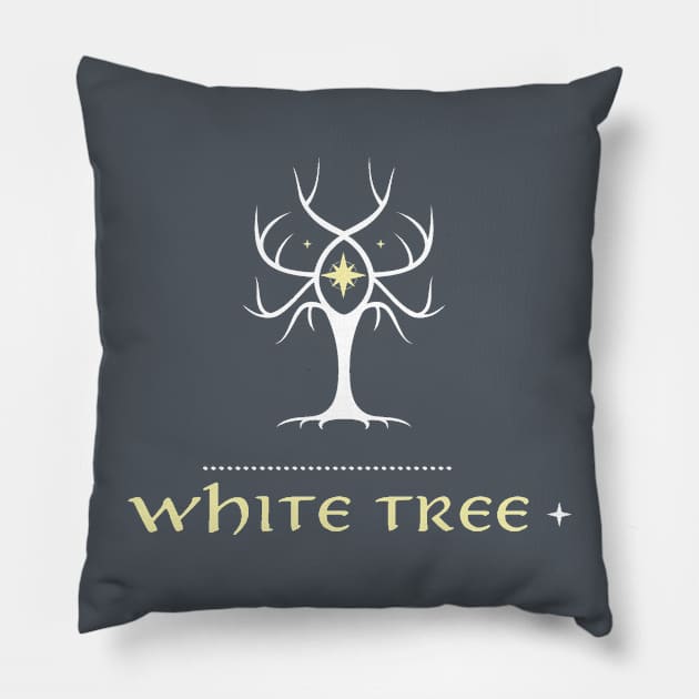 White Tree Festival Pillow by Levelcap