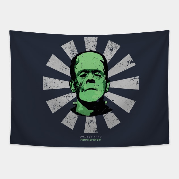 Frankenstein Retro Japanese Tapestry by Nova5