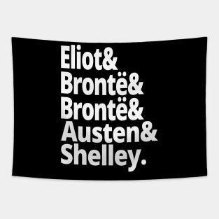 British History 19th Century Authors Womens History Eliot Bronte Sisters Jane Austen Mary Shelley Reading English Literature Tapestry