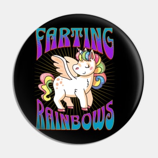 Unicorn Farting Rainbows Pin