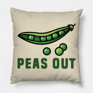 Funny Peas Pun - Peas Out Pillow