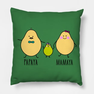 papaya family Pillow