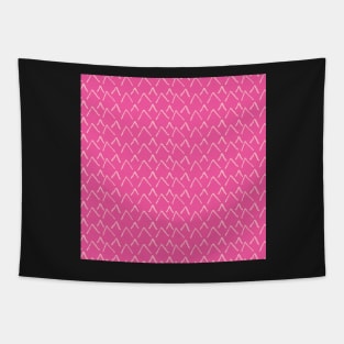 Hot Pink Simple Moutain Range Print Tapestry