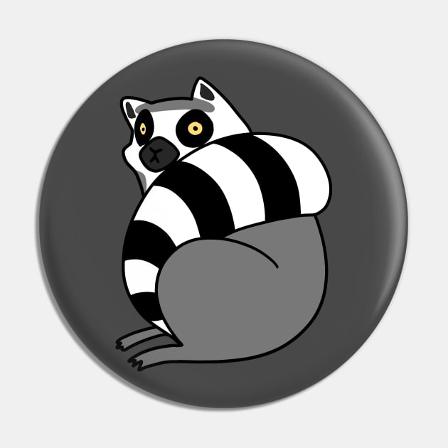 Lemur Curled Up Pin by saradaboru