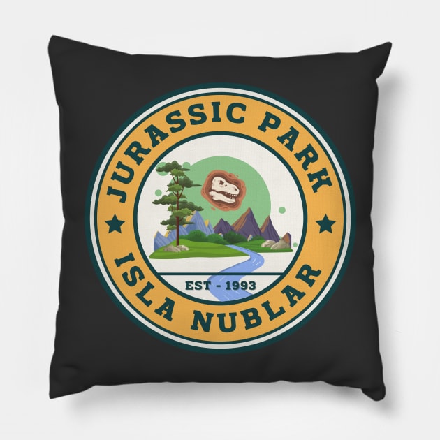 Jurassic Park Isla Nublar Pillow by Jurassic Merch