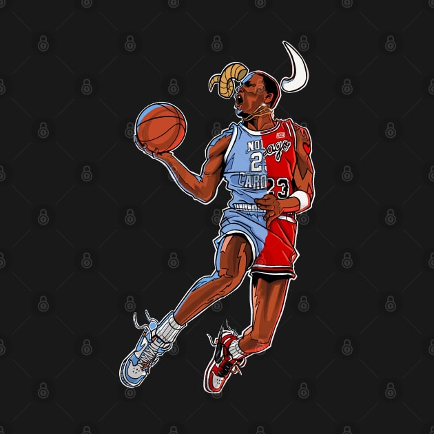 BASKETBALLART - GOAT OR BULLS by JORDAN-ART23