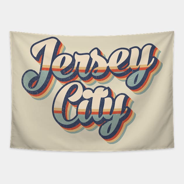 Jersey city // Retro Vintage Style Tapestry by Stacy Peters Art