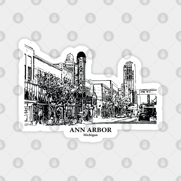 Ann Arbor - Michigan Magnet by Lakeric