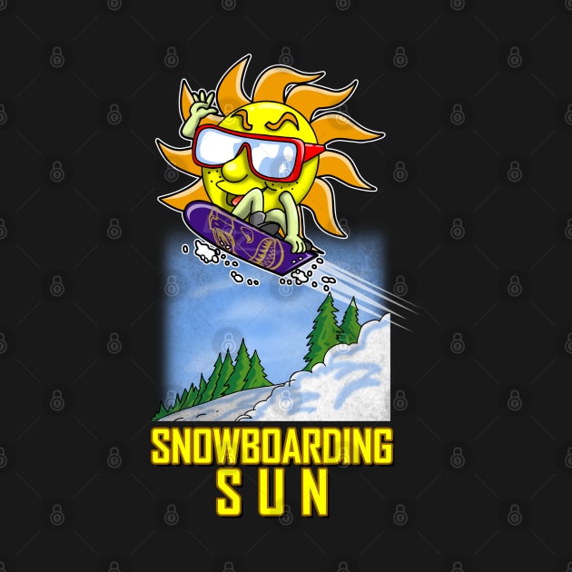 Cute Summer Sun Snowboarding Winter Sports Cartoon Meme by BoggsNicolas