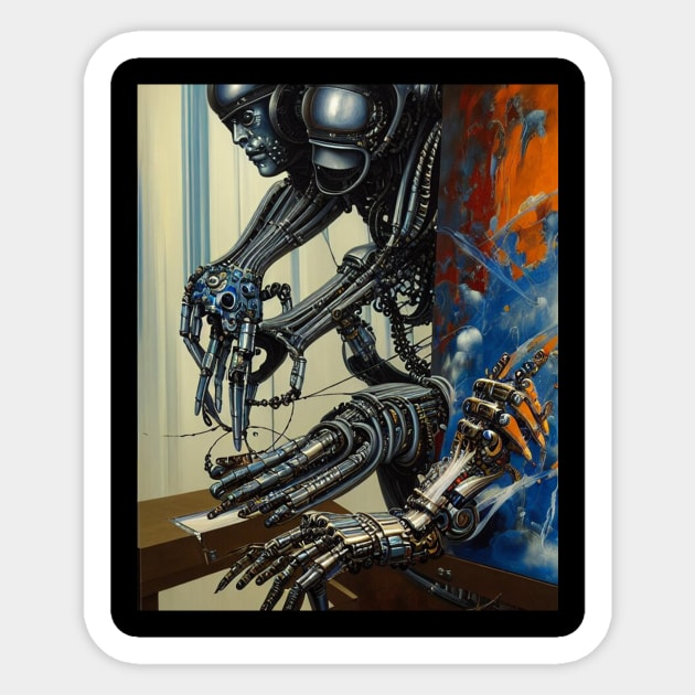 Futuristic Robot Sticker