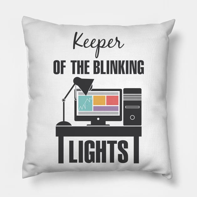 Keeper Light Network Engineer Admin Funny Coding IT Pillow by Mellowdellow