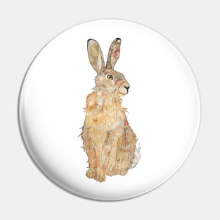 Patchwork Hare Pin