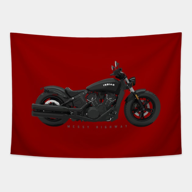 Indian Scout Bobber Sixty 20 black, sn Tapestry by MessyHighway