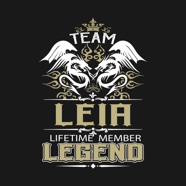 Leia Name T Shirt -  Team Leia Lifetime Member Legend Name Gift Item Tee by yalytkinyq