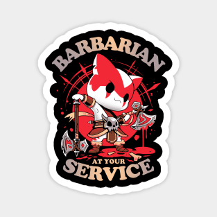 Barbarian's Call - Cute Cat Gamer Magnet