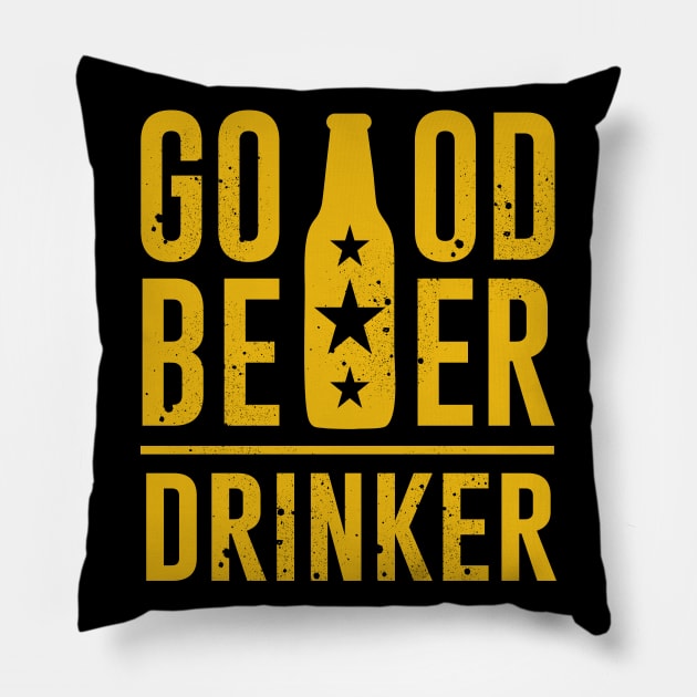 Good Beer Drinker Pillow by MZeeDesigns