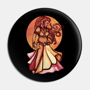 Autumn Moon Belly Dancer Goddess Pin