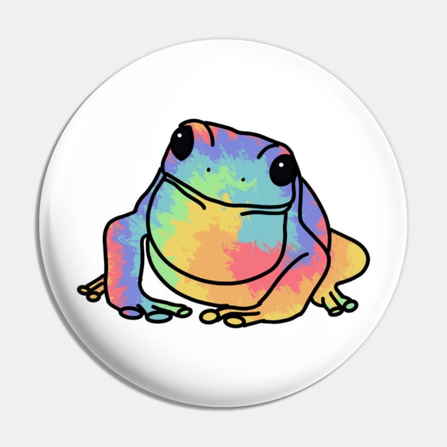 Rainbow tie-dye frog Pin by JuneNostalgia
