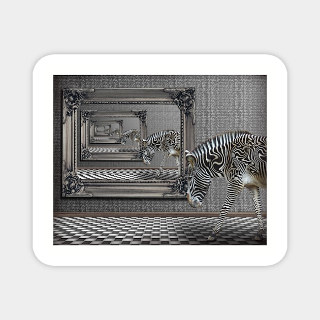 Multiple Zebra Reflections Magnet by tedsox