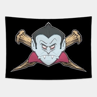 Halloween Vampire Logo Tapestry