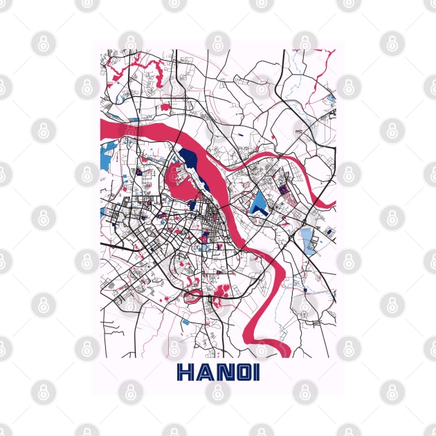 Hanoi - Vietnam MilkTea City Map by tienstencil