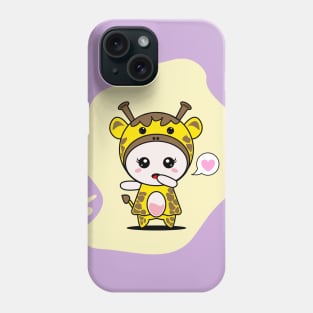 Cute Giraffe Character Phone Case