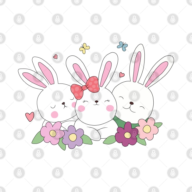 Easter Bunnies by valentinahramov