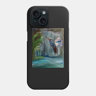 Hummingbirds feeding Phone Case