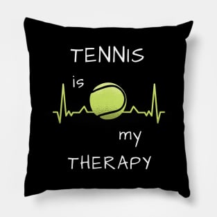 Tennis is my therapy heartbeat Pillow