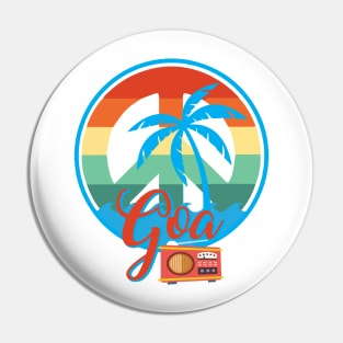Goa India Tourist Hippie Beach Pin