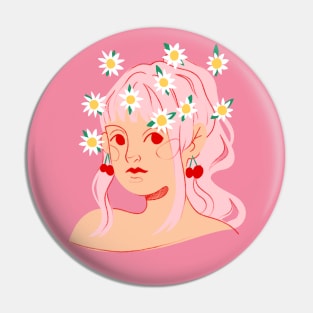 Pink summer girl Pin