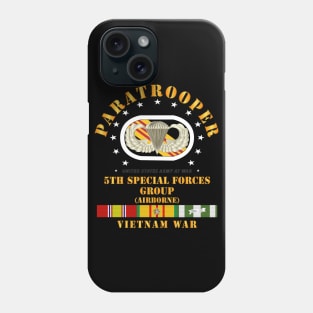 5th SFG Oval w Paratrooper w VN SVC Phone Case