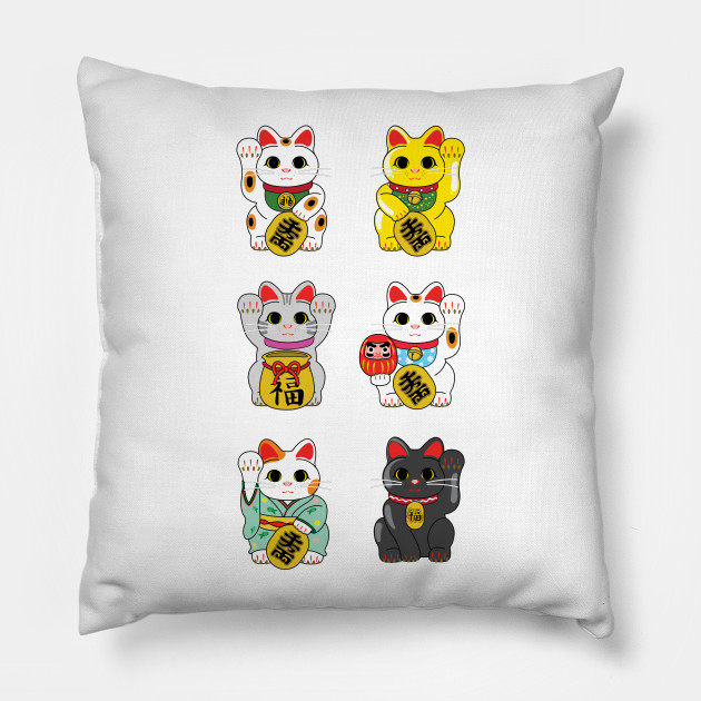 maneki neko pillow