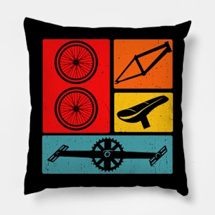 Retro BMX Bicycle Pillow