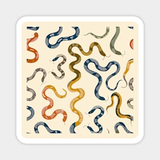 Blue and Cream Snake Skin Print Magnet