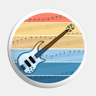 Bass Guitar Music Notation Bassist Musician Pin