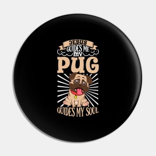 Jesus and my Pug Pin