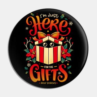 Sneaky Christmas Thief - Cute Holidays Present Pin