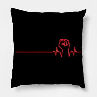 Black Pride T-Shirt | Black Heartbeat | Black History Month | Modern Black Artists | Black Power | Black Lives Matter | Black Excellence | Juneteenth Pillow