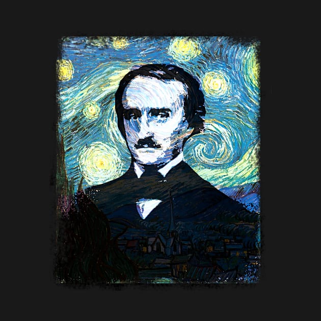 Edgar Allan Poe Vincent Van Gogh Mashup by Scarebaby