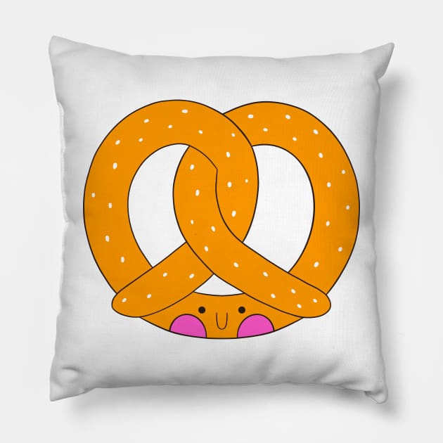 Smiling Pretzel Pillow by Sam Pernoski