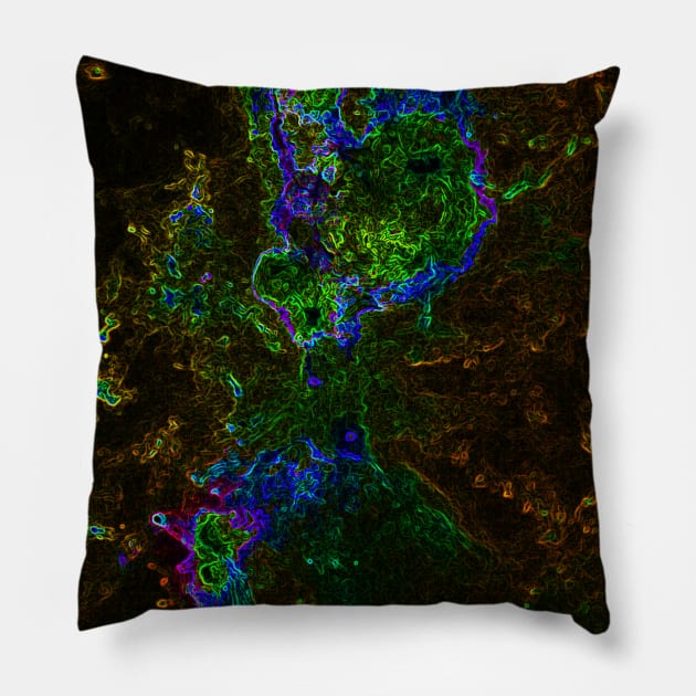 Black Panther Art - Glowing Edges 74 Pillow by The Black Panther