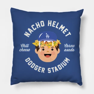 Dodgers Helmet Nachos by Buck Tee Pillow